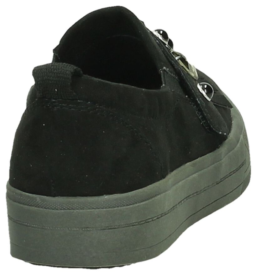 Tamaris Chaussures slip-on en Noir en textile (193114)