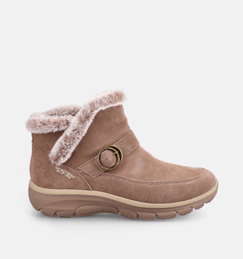 Skechers Easy Going Bottines motardes en Taupe pour femmes (377985) - pour semelles orthop&eacute;diques