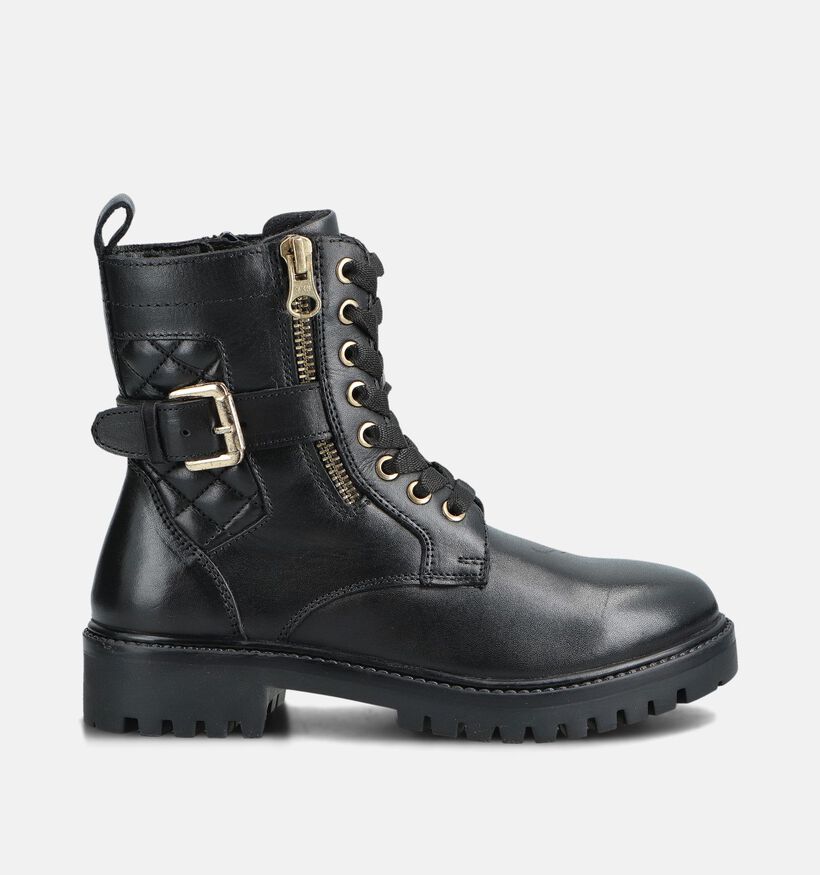 Milo & Mila Zwarte Veterboots voor meisjes (363421)