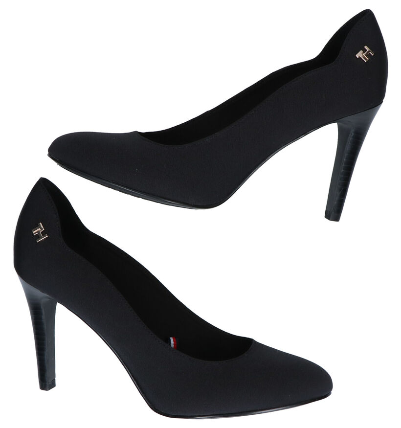 Tommy Hilfiger Essential Zwarte Pumps in stof (279990)