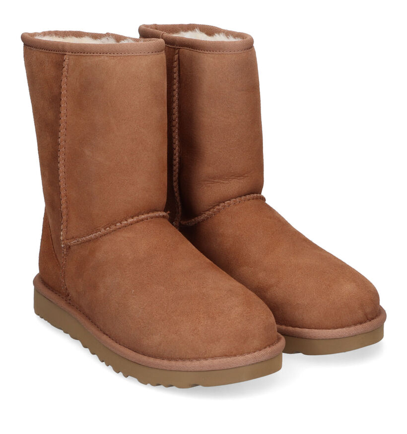 UGG Classic Short Cognac Boots in nubuck (313768)