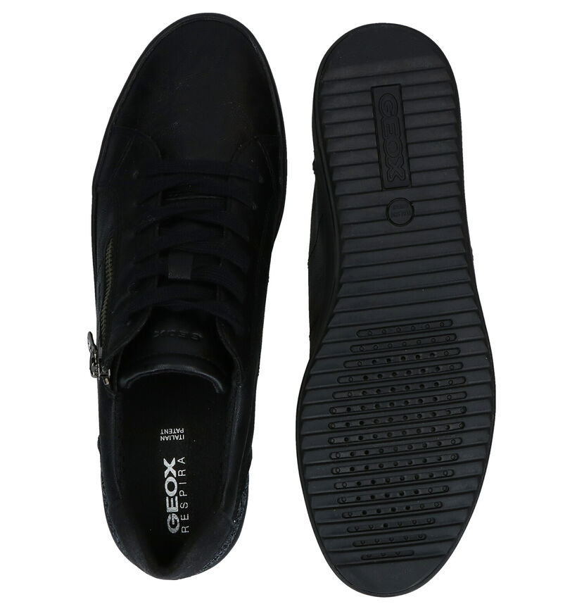 Geox Opvew Chaussures à Lacets en Noir en simili cuir (277063)
