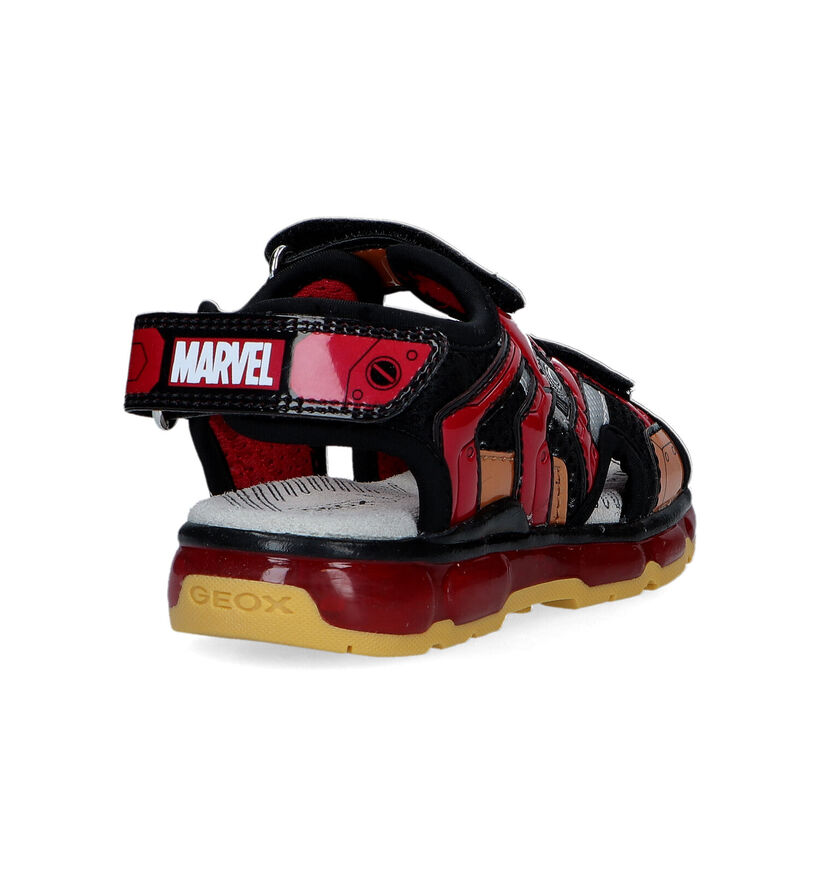 Geox Android Zwarte Sandalen met lichtjes voor jongens (326620)