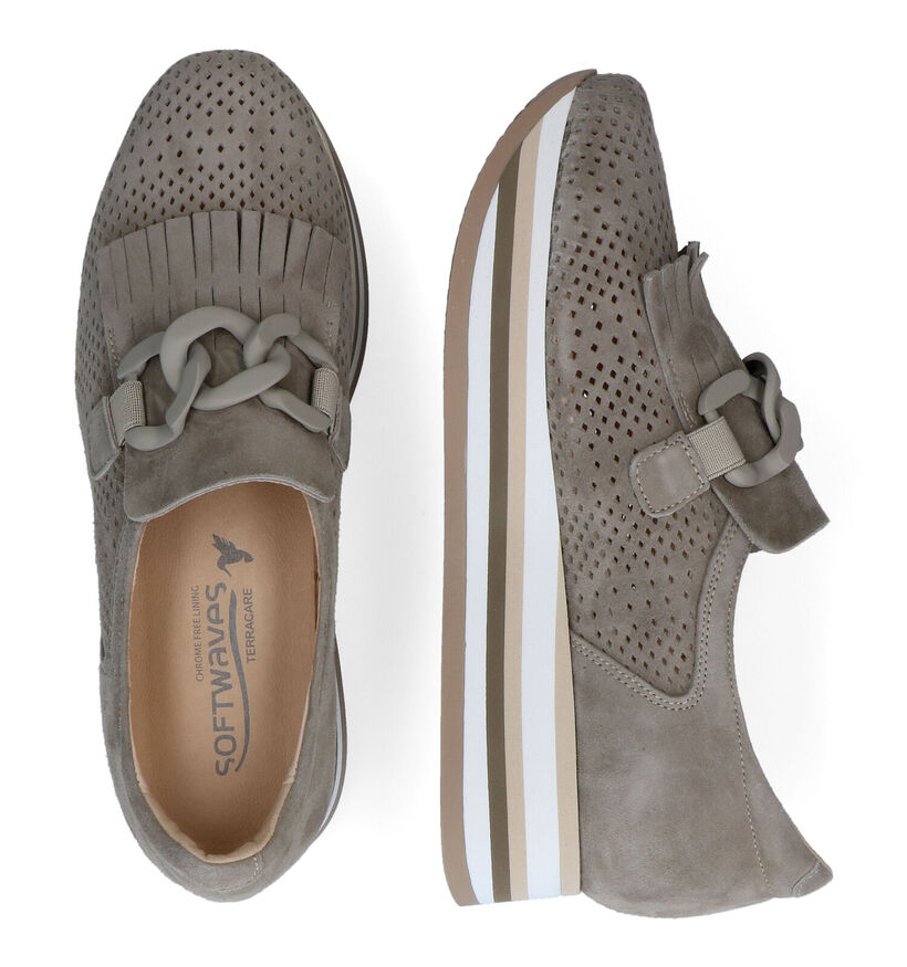 Softwaves Chaussures à enfiler en Taupe pour femmes (308388) - pour semelles orthopédiques