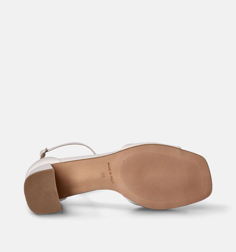 Laurent David Ecru Sandalen met hak voor dames (357910)
