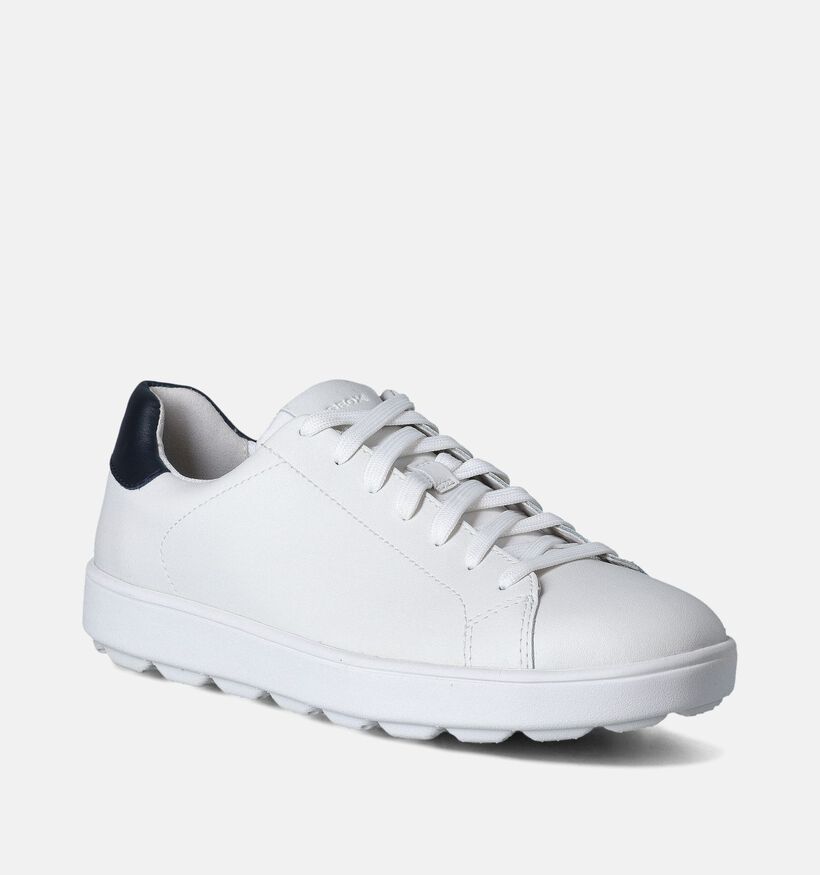 Geox Spherica Witte Veterschoenen voor heren (353839) - geschikt voor steunzolen