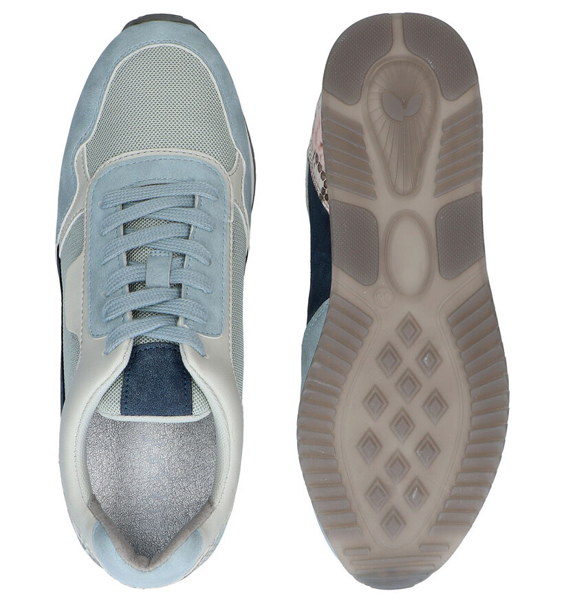 Youh! Baskets casual en Bleu clair en simili cuir (285296)