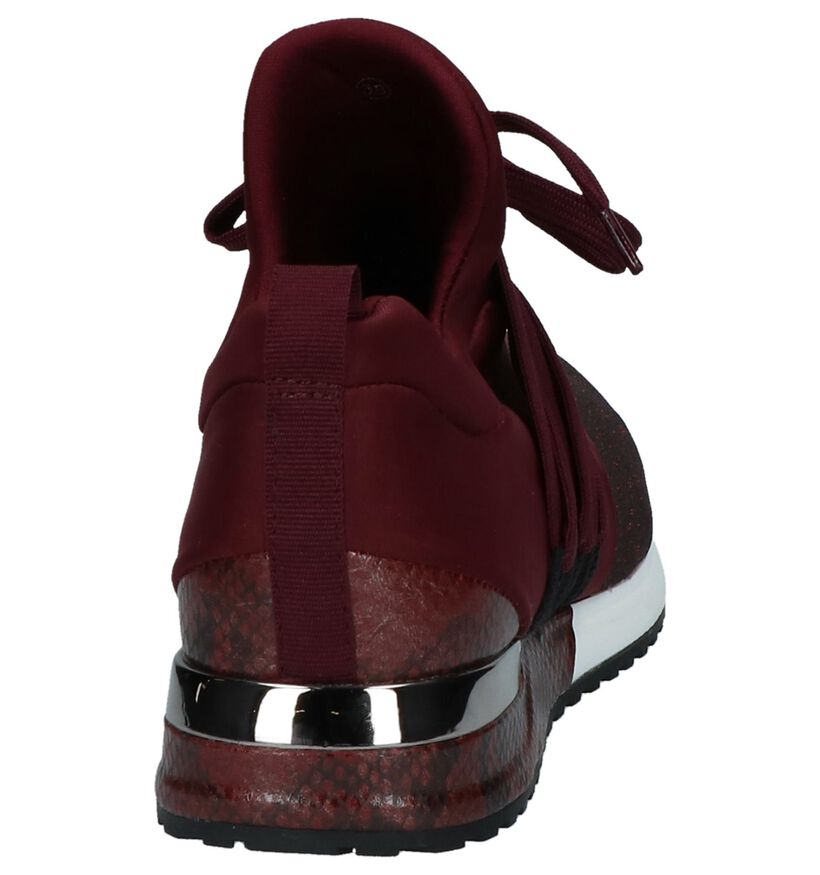La Strada Baskets slip-on en Bordeaux en textile (229889)