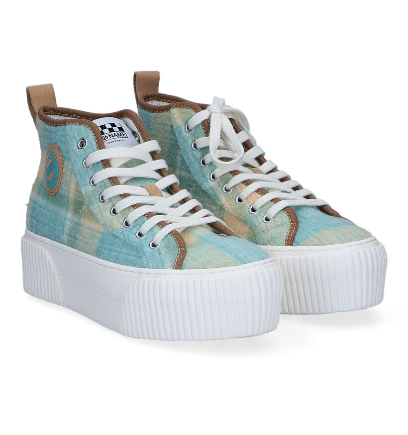 No Name Iron Mid Side Blauwe Hoge Sneakers voor dames (316089) - geschikt voor steunzolen