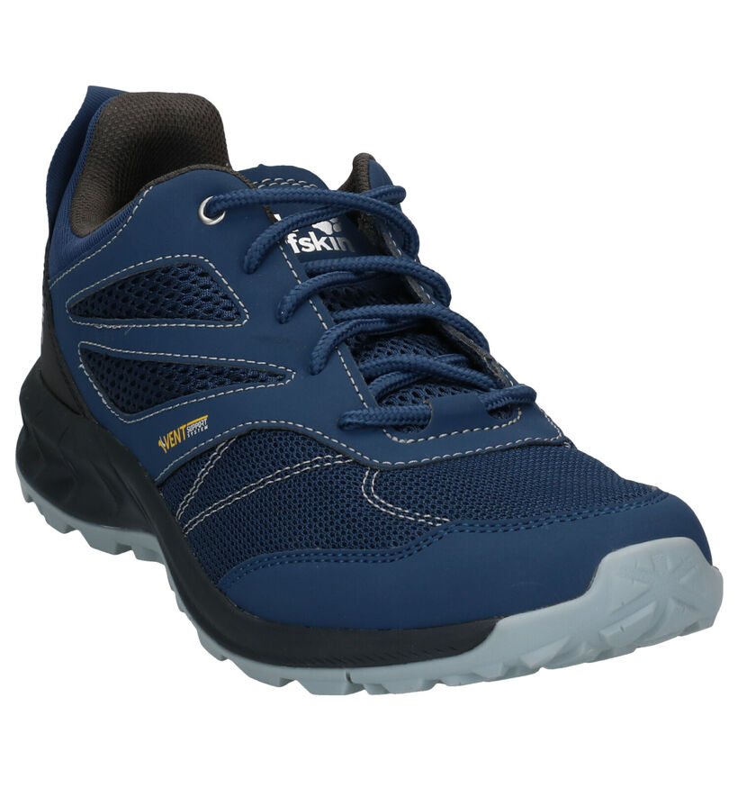 Jack Wolfskin Woodland Blauwe Wandelschoenen in kunstleer (288124)