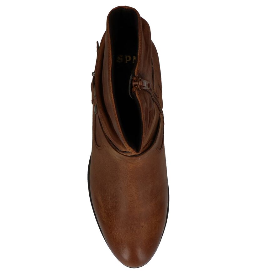 Korte Laarzen Cognac SPM in leer (226835)