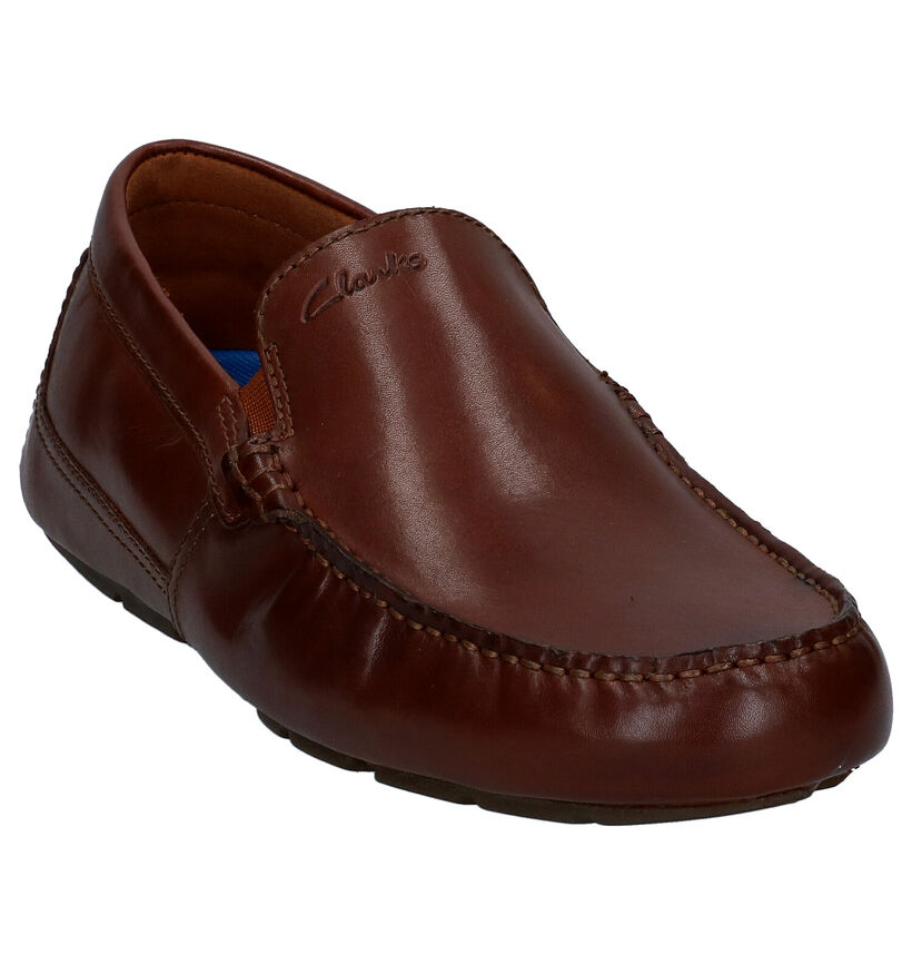 Clarks Markman Plain Mocassins en Cognac pour hommes (304488)