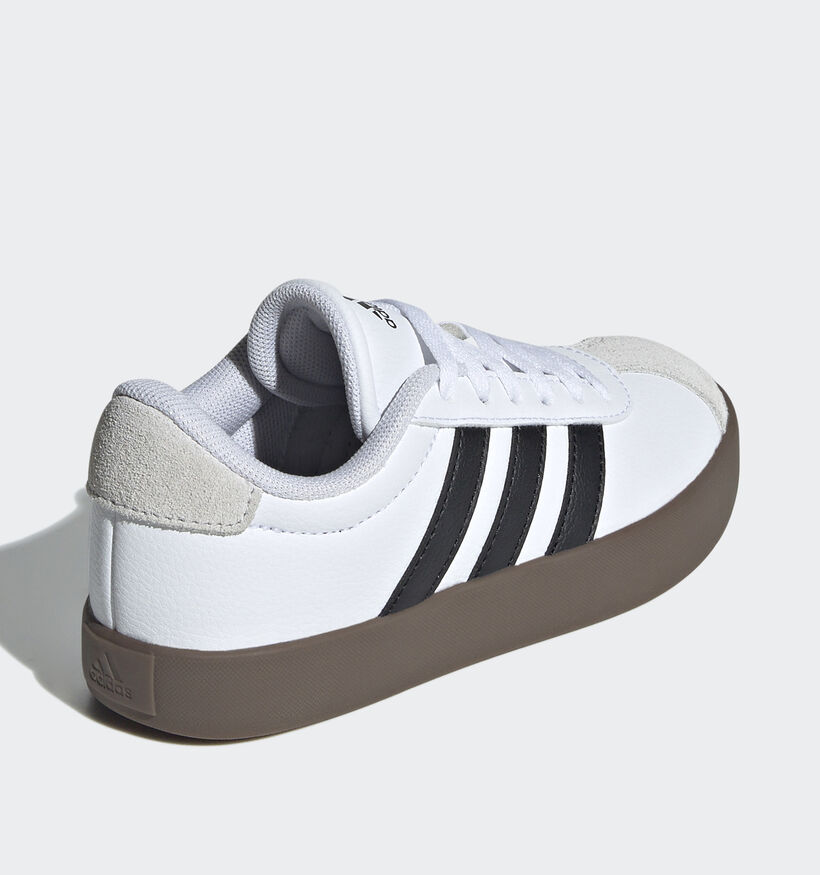 adidas VL Court 3.0 Witte/Zwarte Sneakers voor jongens, meisjes (357017) - geschikt voor steunzolen