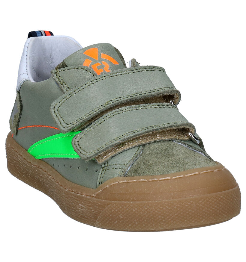 FR by Romagnoli Kaki Velcroschoenen in leer (285417)