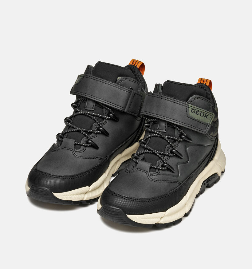 Geox Flexyper Chaussures hautes en Noir pour garçons (361945) - pour semelles orthopédiques