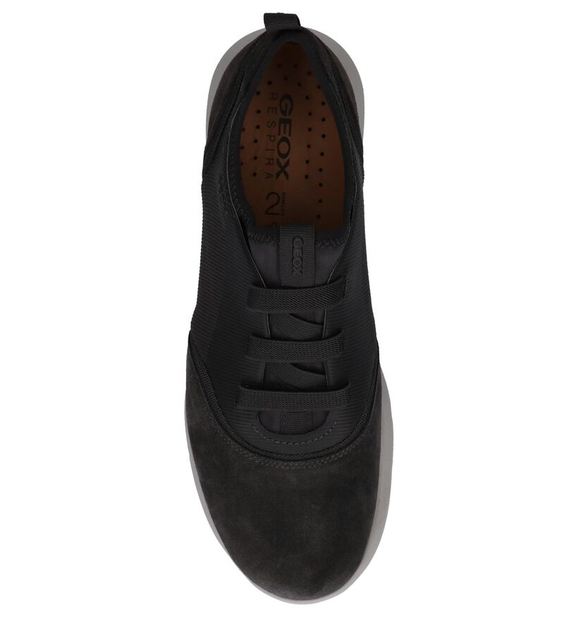 Donkergrijze Casual Instappers Geox Nebula in daim (220227)