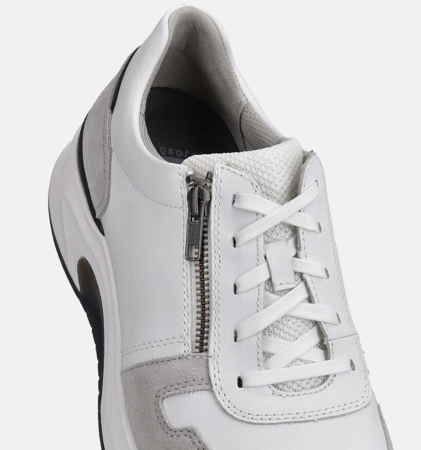 Pius Gabor Witte Rits-Veterschoenen voor heren (370300) - geschikt voor steunzolen