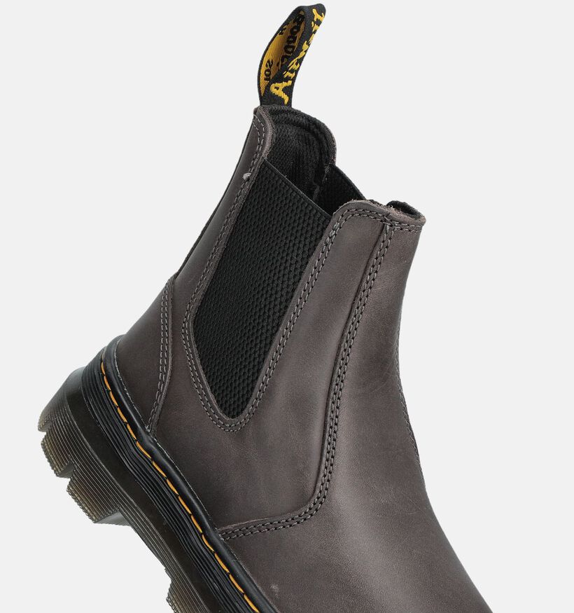Dr. Martens Embury Leather Bottines Chelsea en Gris pour femmes (359803) - pour semelles orthopédiques