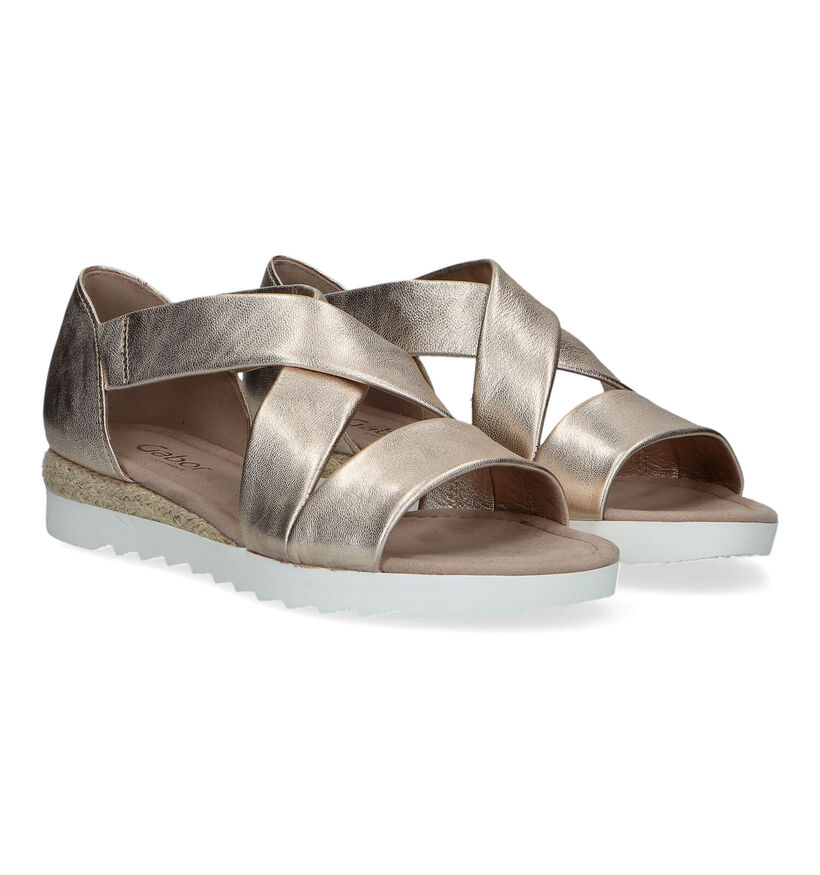 Gabor Comfort Gouden Sandalen Met Sleehak voor dames (323256)