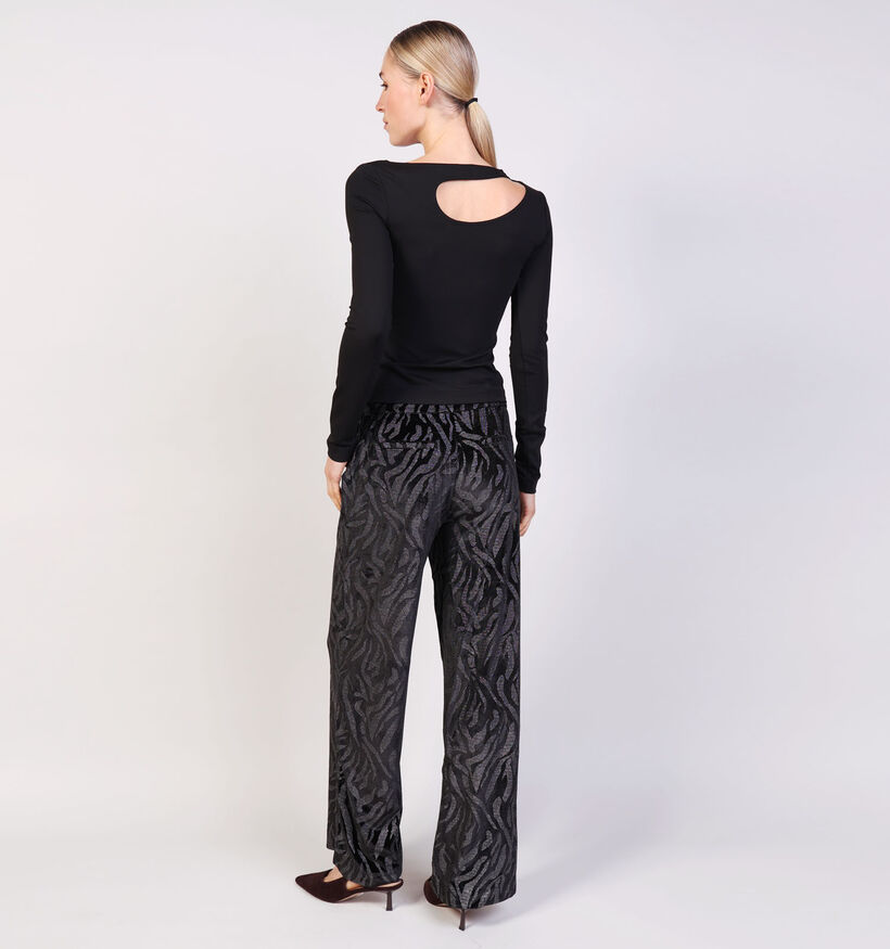 Guess Zwarte T-shirt met lange mouwen Guess Zwarte T-shirt met lange mouwen voor dames (373141)