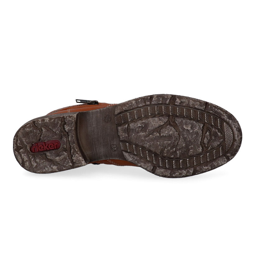 Rieker Bottines plates en Cognac pour femmes (315753)