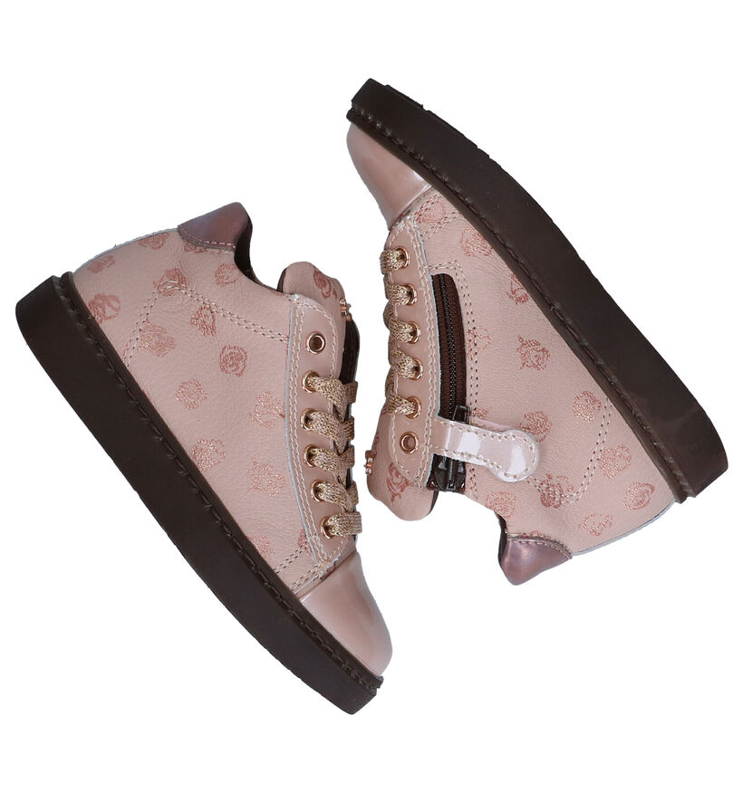 STONES and BONES Unica Bottines en Rose en cuir (279306)