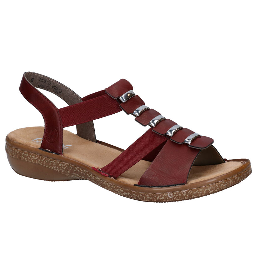 Rieker Bordeaux Sandalen in kunstleer (287433)