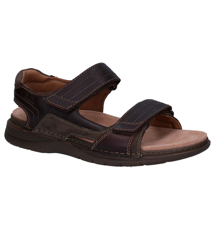 Clarks Nature Trek Bruine Sandalen in leer (288903)