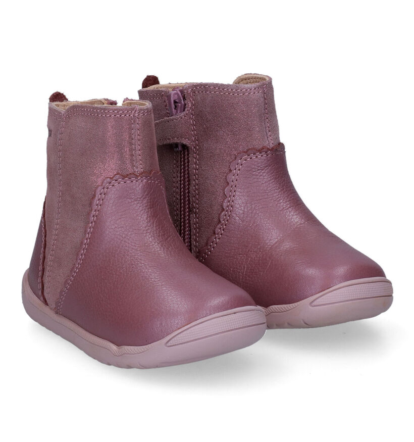 Geox Macchia Bottes en Rose pour filles (317594) - pour semelles orthopédiques