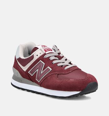 New Balance 574 Low Sneakers Burgundy/White EVM