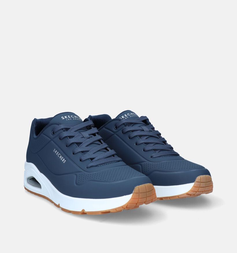 Skechers Uno Stand On Air Baskets en Bleu pour hommes (334161)