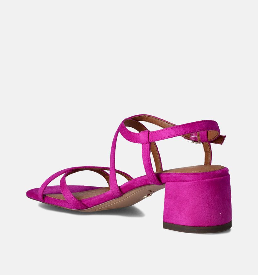 Tamaris Sandales avec talon carré en Fuchsia pour femmes (354370)