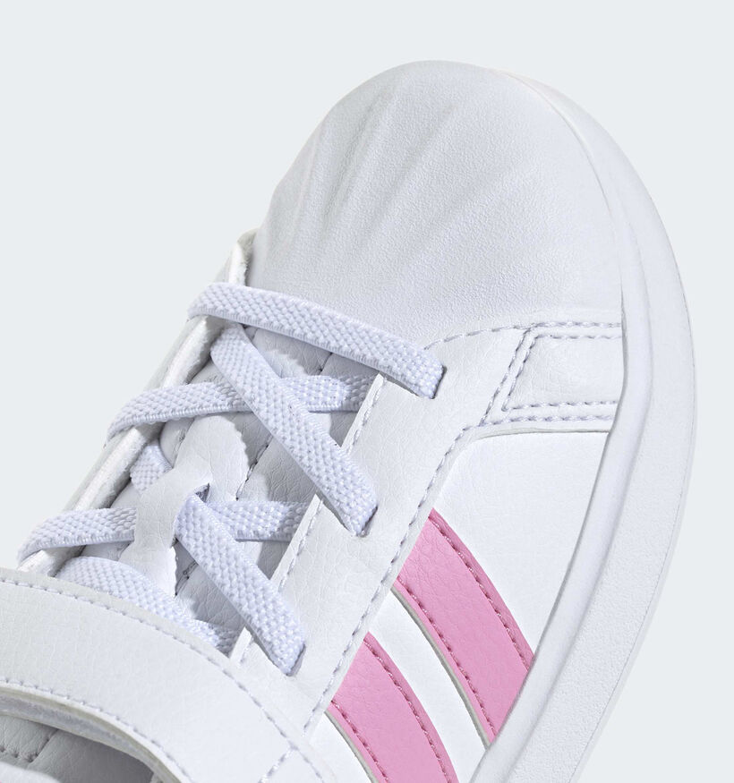adidas Streettalk Baskets basses en Blanc/Rose pour filles (375482)