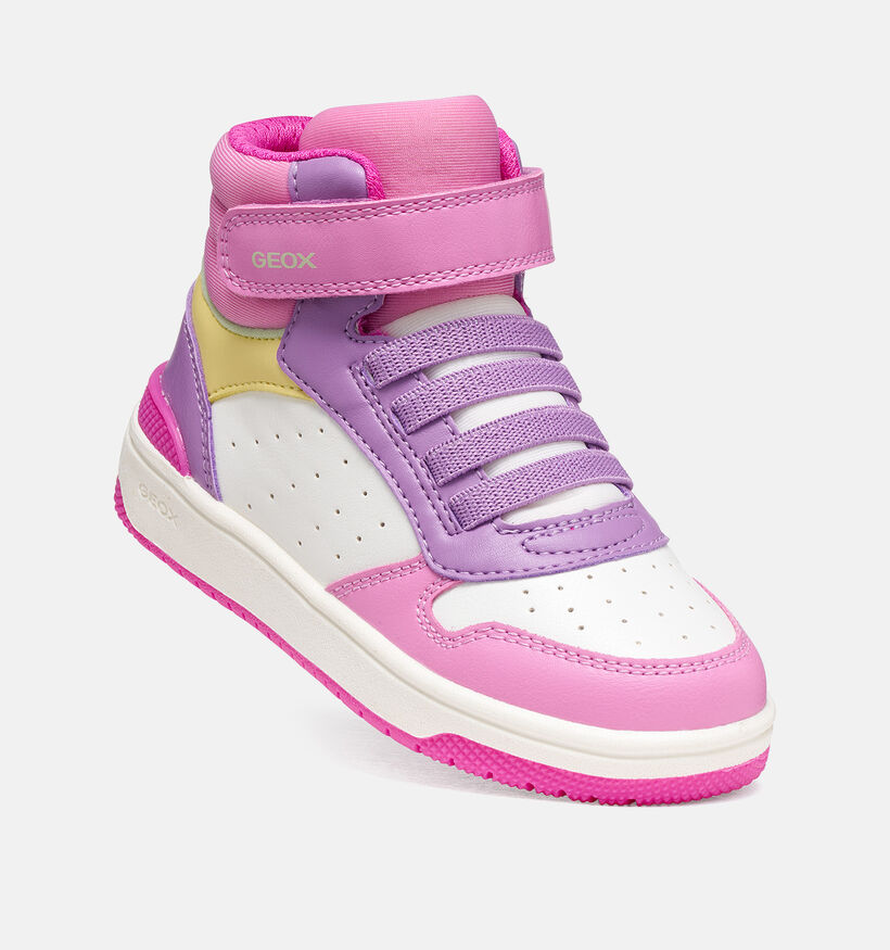 Geox Washiba Baskets montantes en Rose pour filles (376254) - pour semelles orthop&eacute;diques
