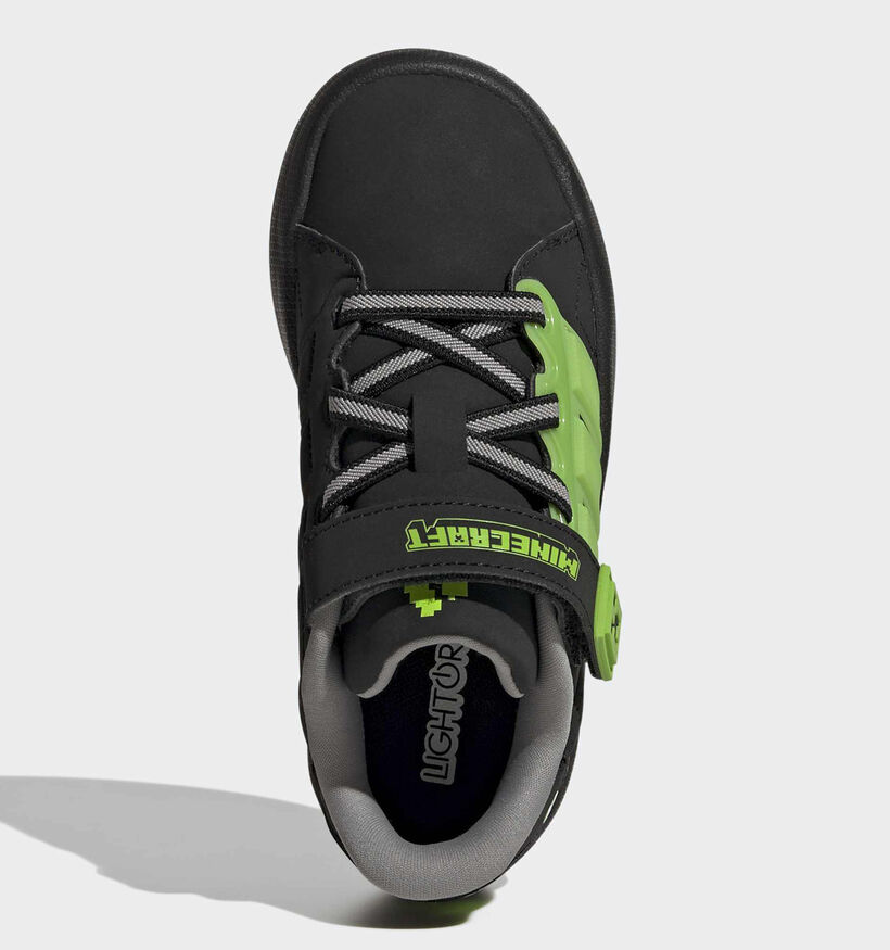adidas Minecraft Lightorama Baskets basses en Noir/Vert pour gar&ccedil;ons (375469) - pour semelles orthop&eacute;diques