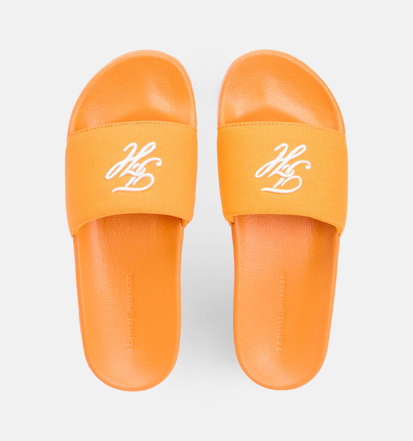 Tommy Hilfiger Th Script Pool Slide Claquettes en Orange pour femmes (369270)
