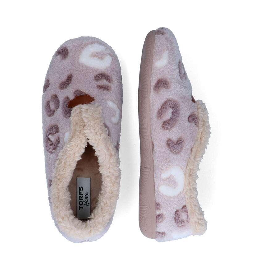 Torfs Home Pantoufles fermées en Beige pour femmes (349201)