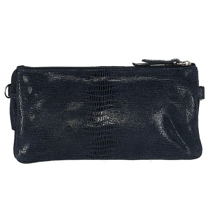 Via Limone Lizard Sac Porté Croisé en Noir en nubuck (270746)