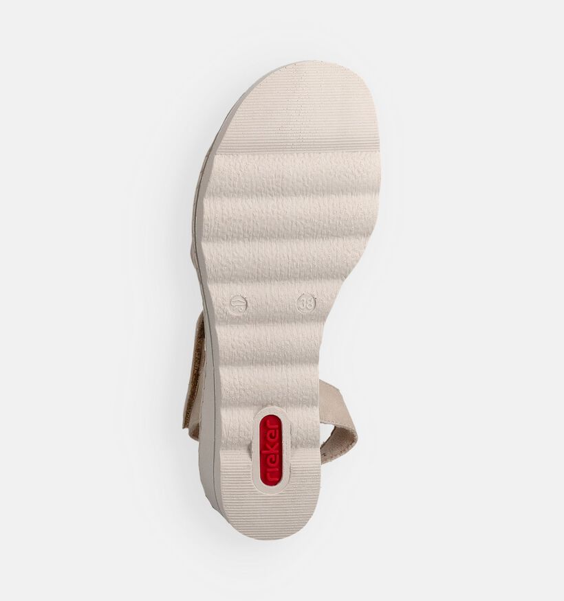 Rieker Beige Sandalen met Sleehak voor dames (370409)