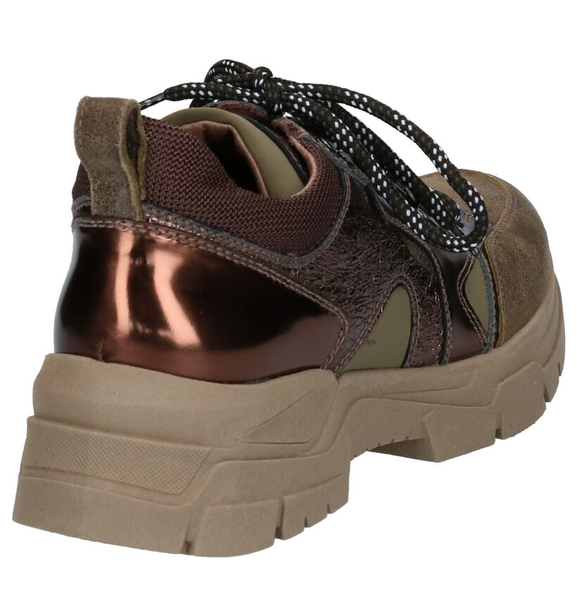 NeroGiardini Chaussures à lacets en Vert kaki en cuir (255329)