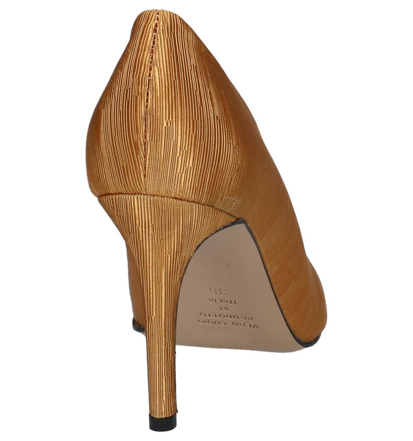 Pumps met Hoge Hak Frida Fausta Donkergeel in stof (233555)