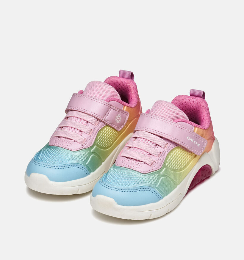 Geox J Fadinlight Baskets basses en Rose pour filles (368421) - pour semelles orthop&eacute;diques
