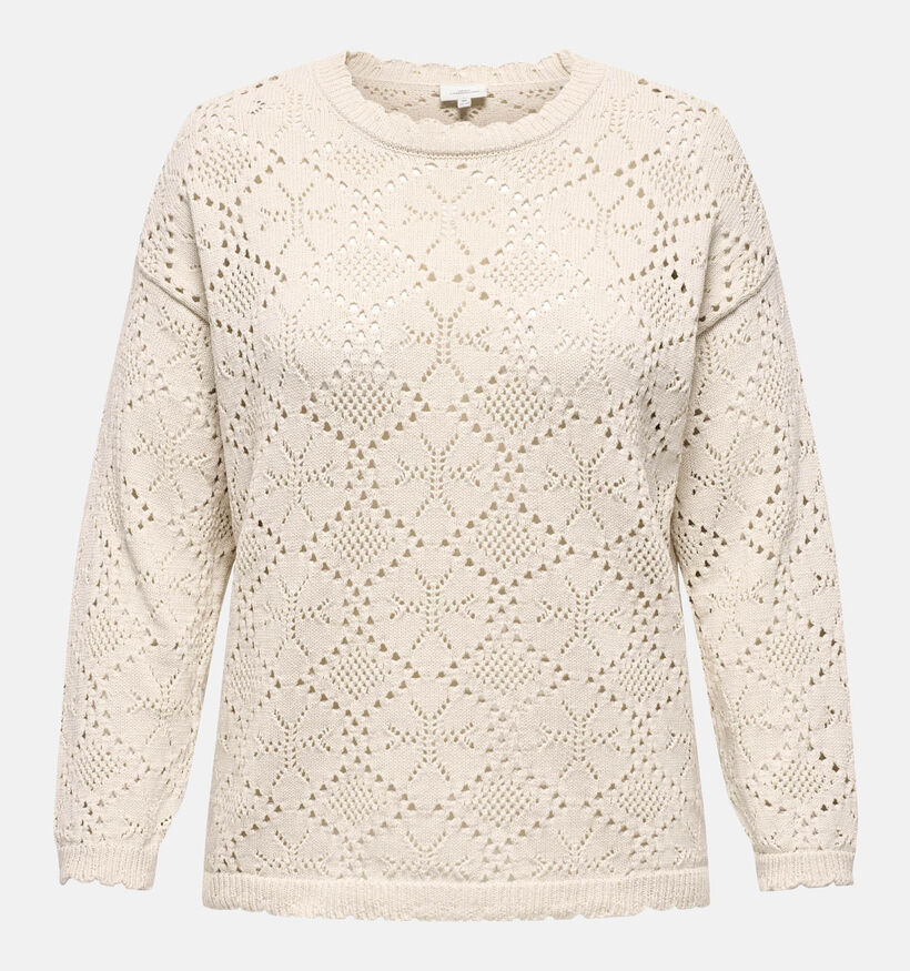 ONLY Carmakoma Gail Life Beige Trui voor dames (342988)
