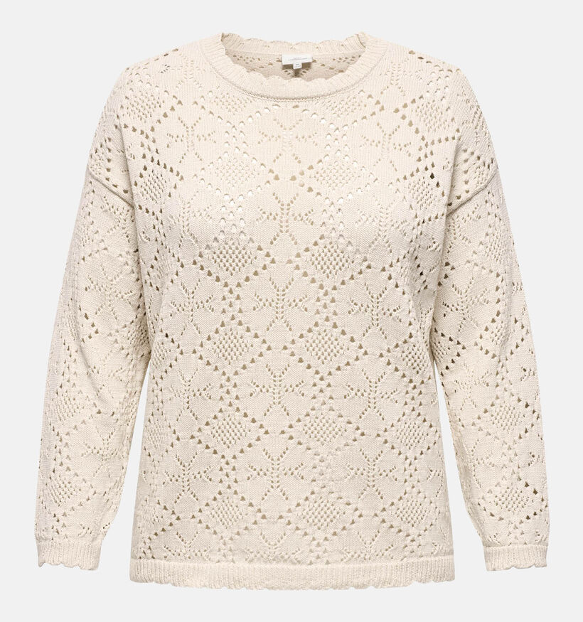 ONLY Carmakoma Gail Life Pull en Beige pour femmes (342988)