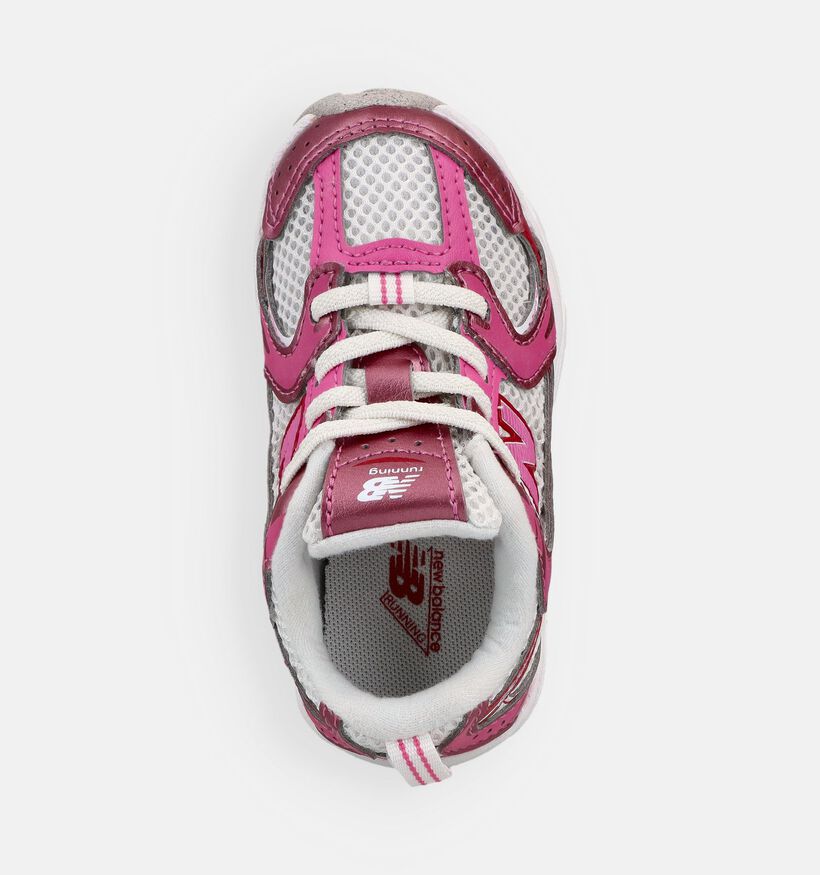 New Balance Baskets basses en Argent pour filles (366394) - pour semelles orthop&eacute;diques