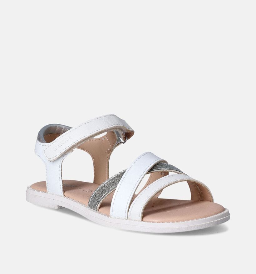 Geox Karly Sandales en Blanc pour filles (356423)
