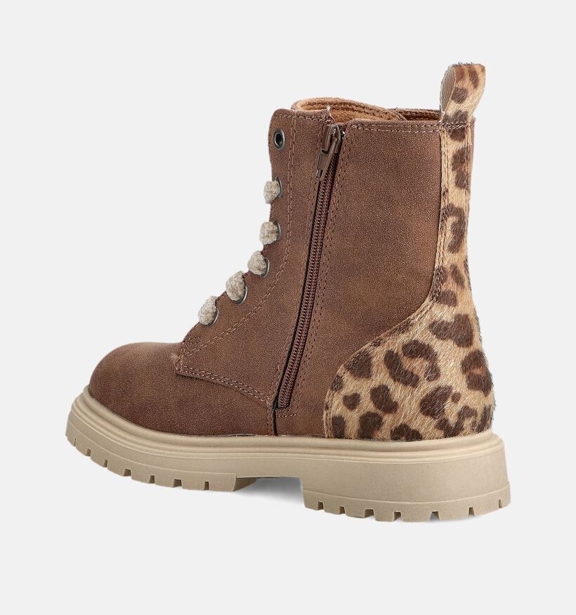 Milo & Mila Bruine Veterboots voor meisjes (364664) - geschikt voor steunzolen