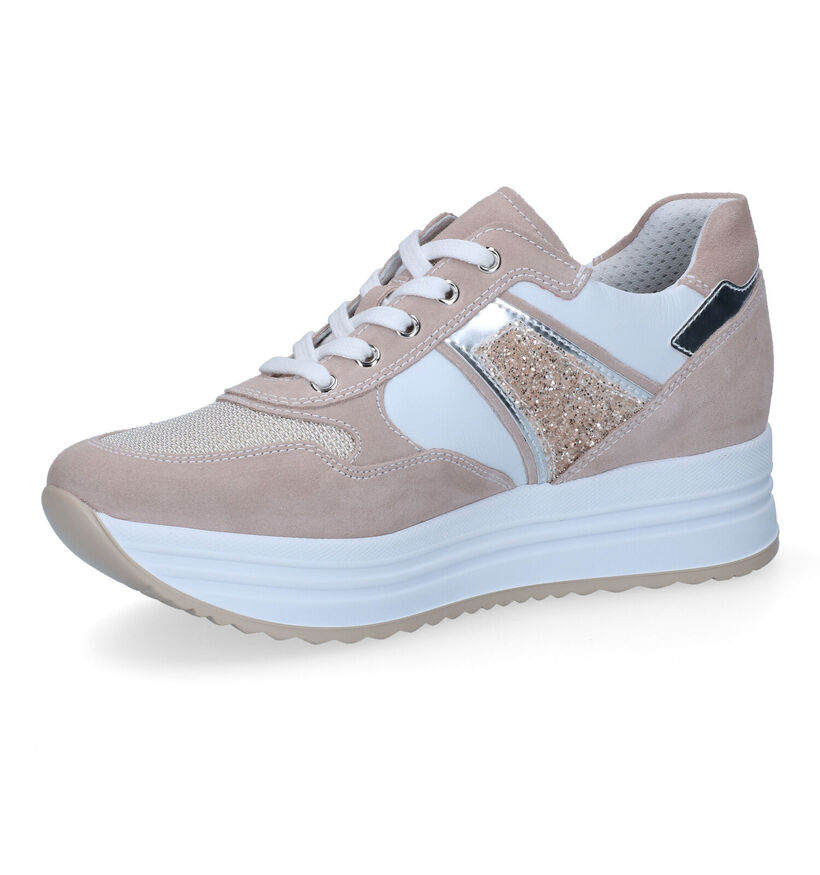 NeroGiardini Baskets casual en Beige foncé pour femmes (307497) - pour semelles orthopédiques