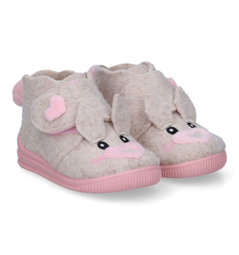 Milo & Mila Pantoufles fermées en Beige clair pour filles (317205)