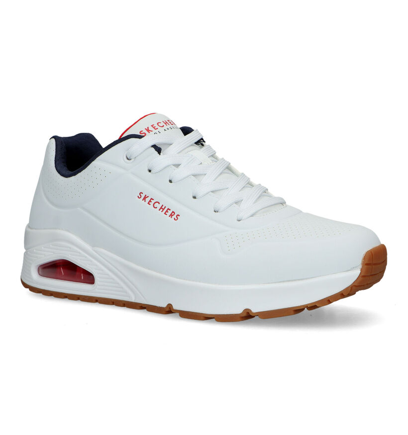 Skechers Uno Stand On Air Zwarte Sneakers in kunstleer (324560)